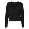 Svart Vero Moda Heaven Ls Wrap Cardigan Cardigan Black