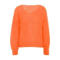 American Dreams Milana Mohair Knit Genser Orange