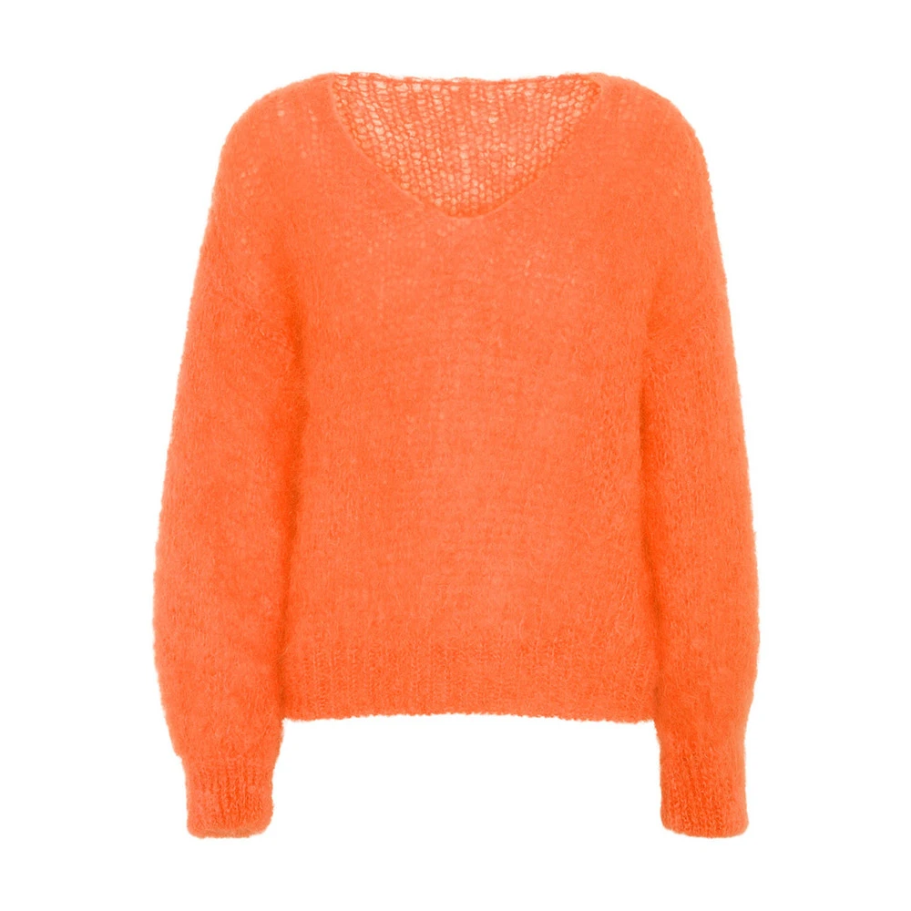 American Dreams Milana Mohair Knit Genser Orange