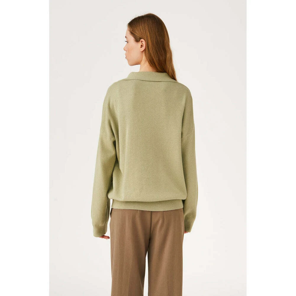 Soft Rebels Srvinny Collar Knit Green