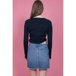 Gant Stretch Cotton Kabel V-Hals Blue