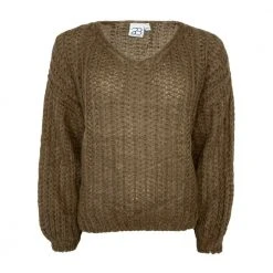 2-Biz V-neck Knitwear Brown