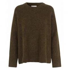 Second Female Brooky Knit O-Neck Brown