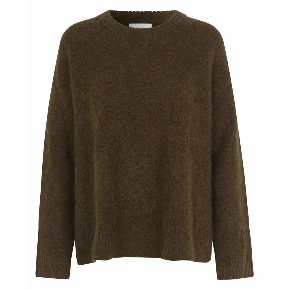 Second Female Brooky Knit O-Neck Brown