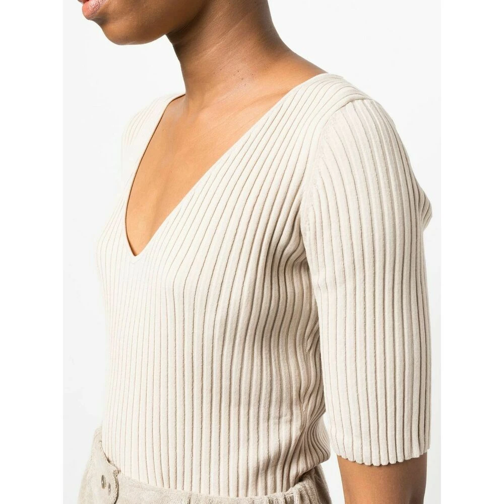 By Malene Birger V-neck Knitwear Beige