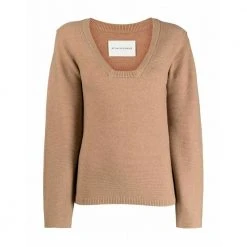 By Malene Birger V-neck Knitwear Beige