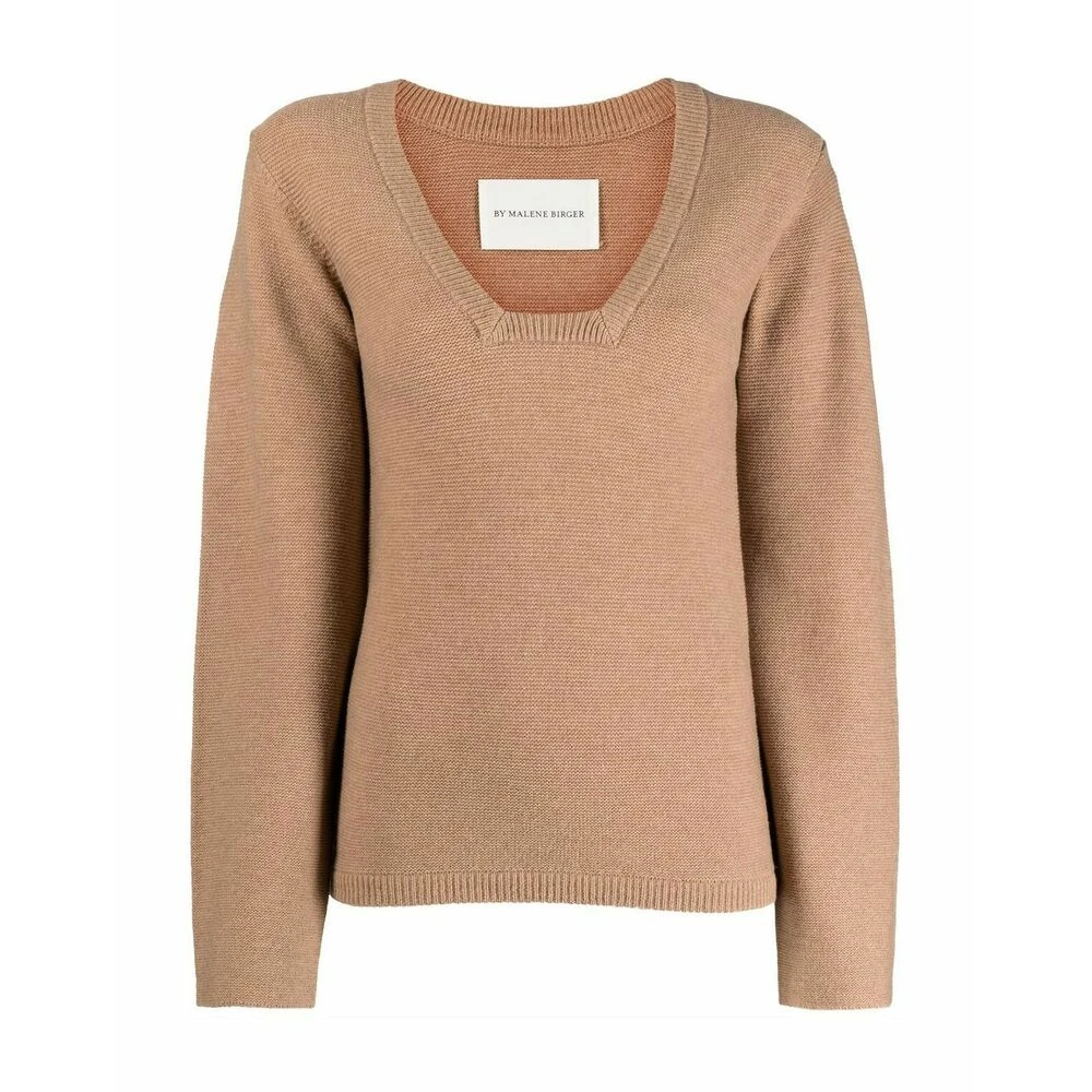 By Malene Birger V-neck Knitwear Beige