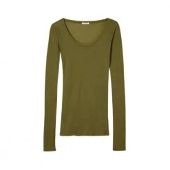 Grønn American Vintage Massachusetts T - Shirt - Olive Vintage Genser Green