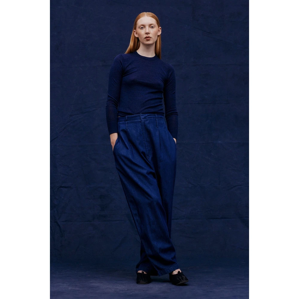 Cathrine Hammel Merino Crewneck Sweater Blue - Bilde 3