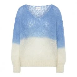 American Dreams V-neck Knitwear Blue