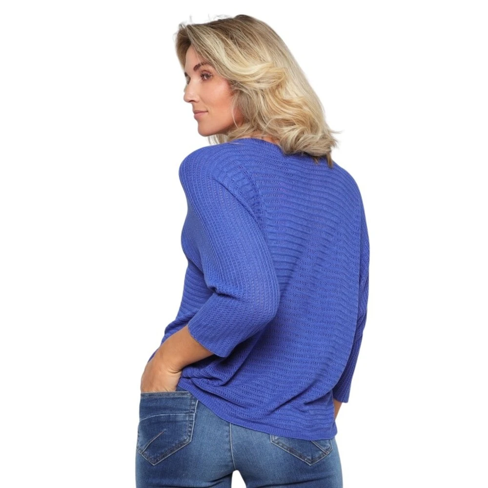 2-Biz Charisma Knitted Blouse Blue - Bilde 3