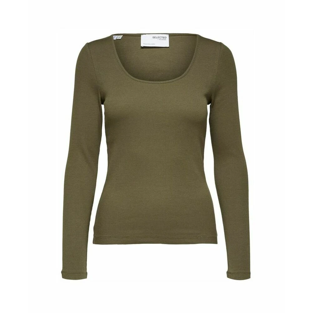 Selected Femme Lydia Knit Rib Green
