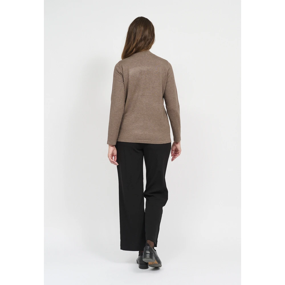Brun Signature Strikket Genserfra Jensen (Pullover) Med Liten Hals (Turtleneck) - Brun Genser Brown - Bilde 4