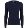 Gant Stretch Cable Crew Blue