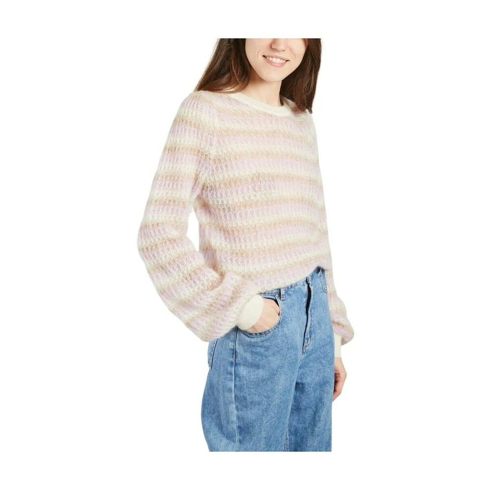 Second Female Yolan Striped Knit Sweater Pink