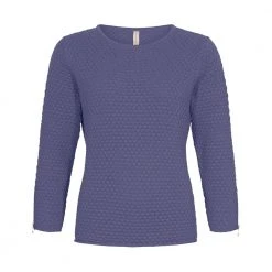 Skovhuus Jumper W. Zippers At Sleeves Blue