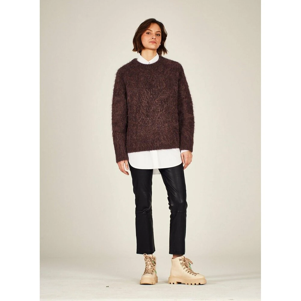 One & Other Mørkerød One&Other Aubrey Sweater Genser Brown - Bilde 4