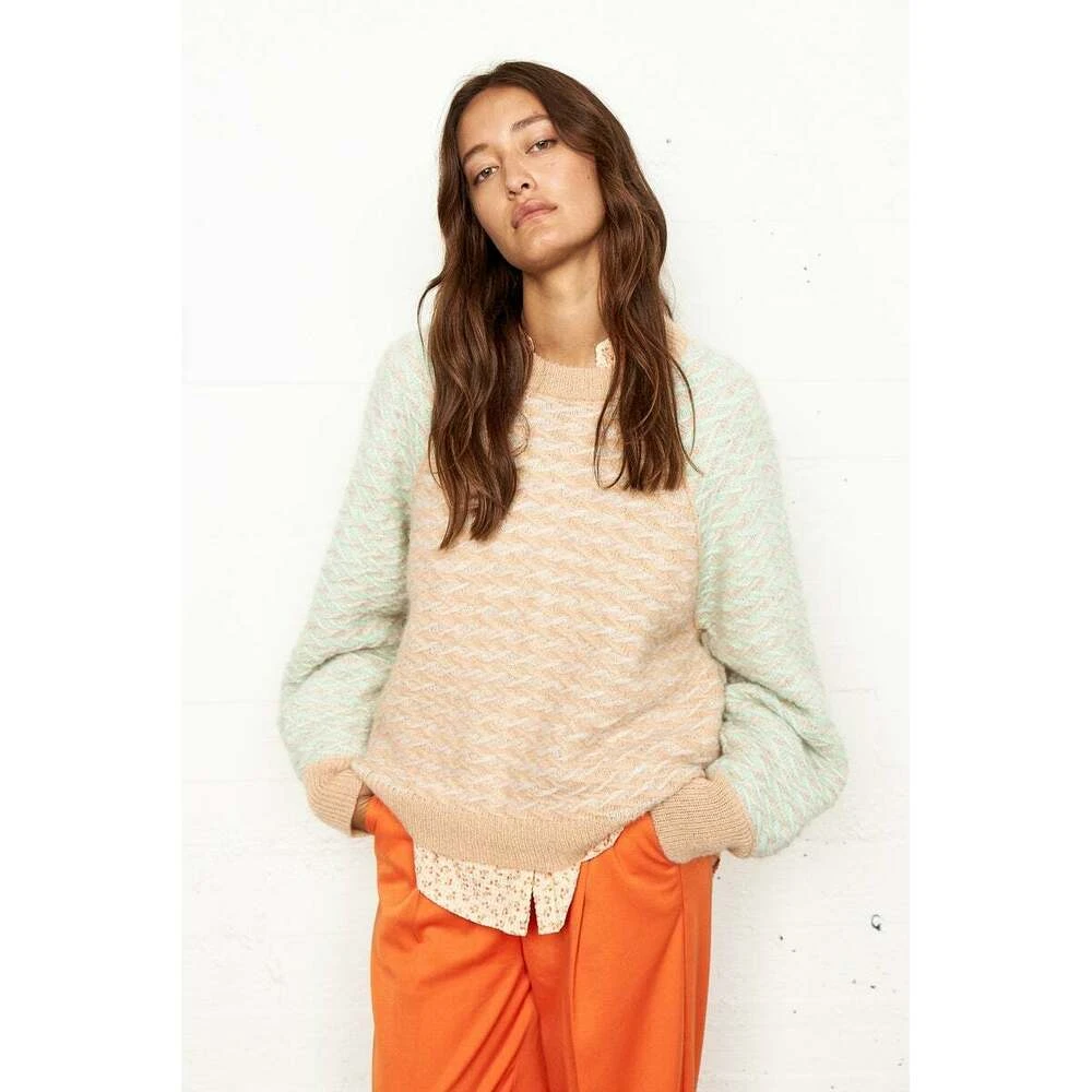 Second Female Gudrune Knit O-Neck Genser Beige - Bilde 3