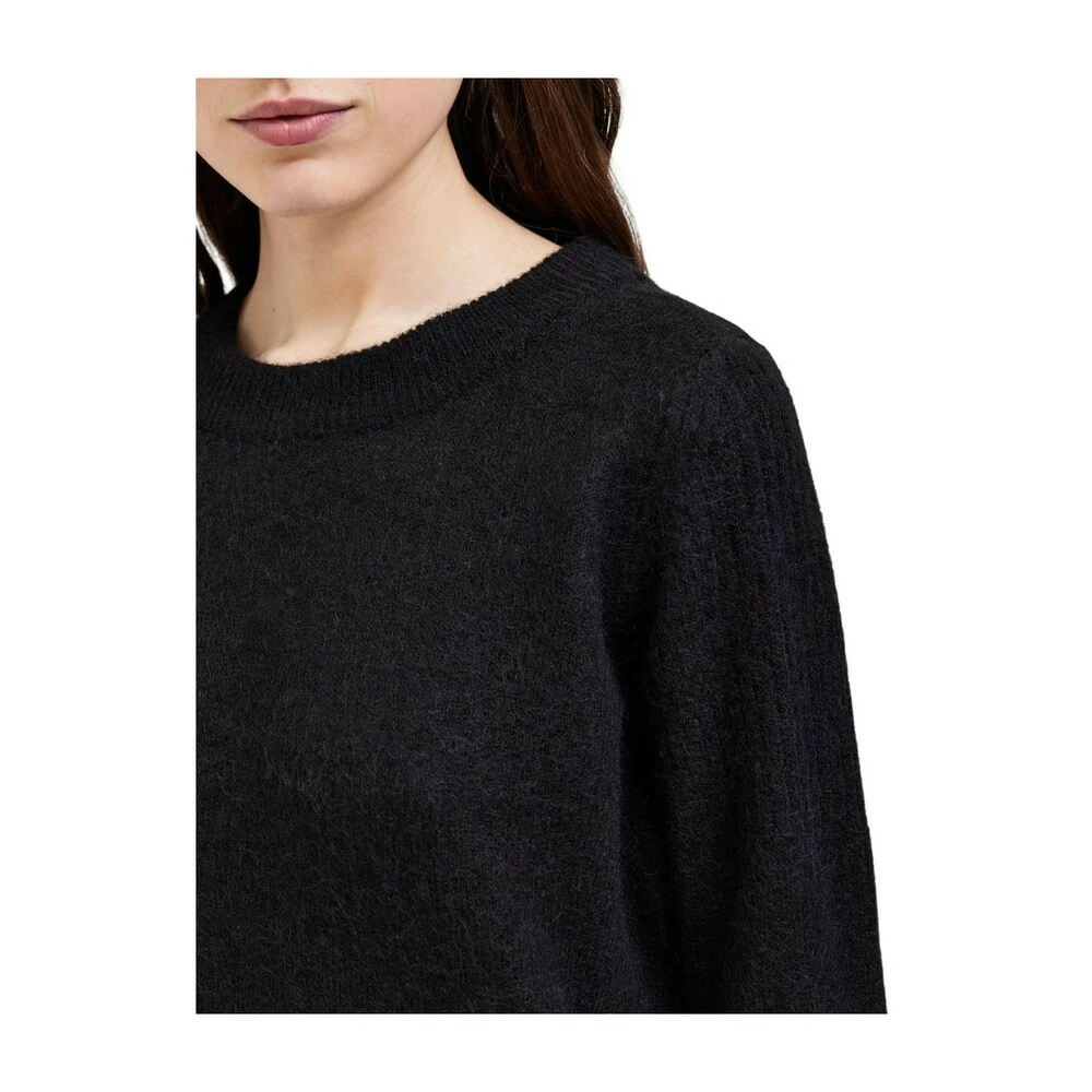 Selected Femme Sia Knit O-Neck Gensere Black - Bilde 4