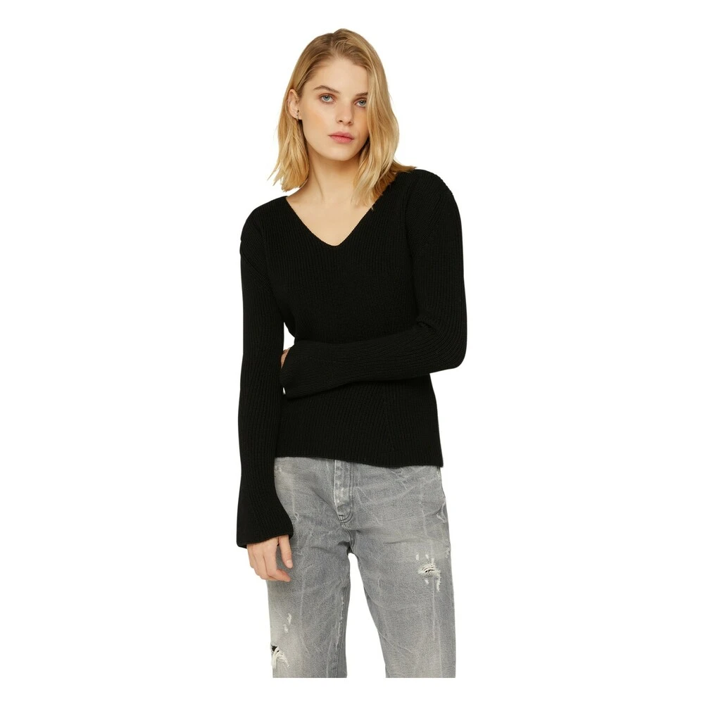 Dondup V-neck Sweater Black - Bilde 3