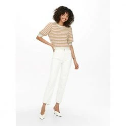 ONLY Elisa 2/4 O-Neck Genser Beige