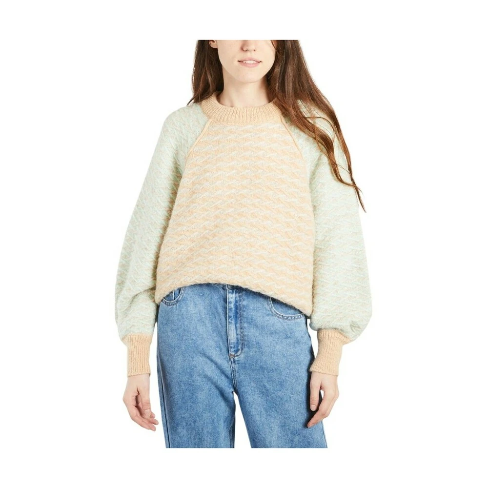 Second Female Gudrune Loose Sweater Beige - Bilde 4