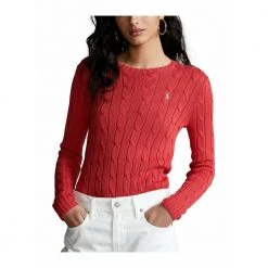 Polo Ralph Lauren Cable-Knit Sweater Red