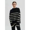Second Female Ovalis Knit T-Neck Black