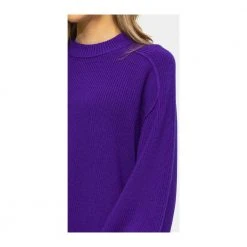 Forte Forte Cropped Wool Sweater Purple