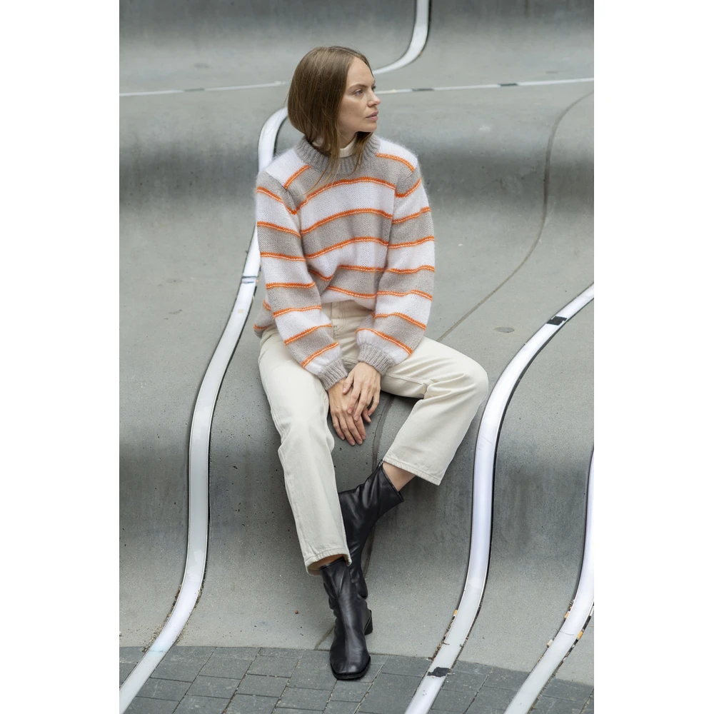 Arnie Says Melrose Stripe Genser Gray - Bilde 2