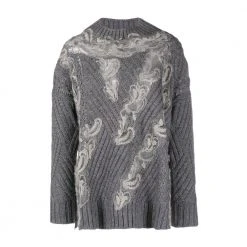 Ermanno Scervino Round-neck Knitwear Gray