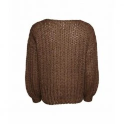 2-Biz Bobo Knit Blouse Genser Brown