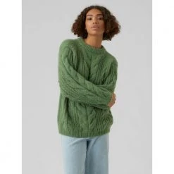 Grønn Vero Moda Vmwine Ls O-Neck Genser Green
