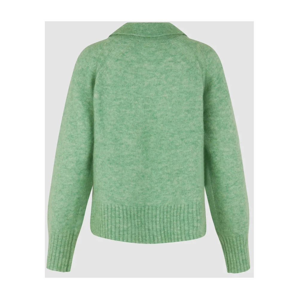 Grønn Second Female Brook Knit Collar Genser Green - Bilde 7