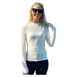 Hvit Just Female Millie Is O-Neck Genser White