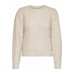 Hvit Vero Moda Vmlola Ls O-Neck Blouse Ga Genser White