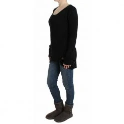 Roberto Cavalli Knitted Wool Sweater Black