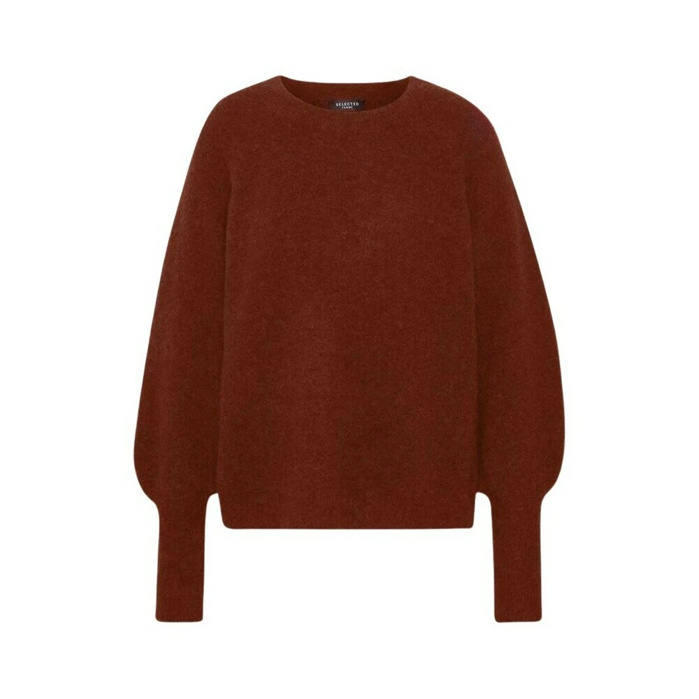 Selected Femme SLFSIF So Knit O-neck Red - Bilde 2