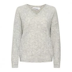 Karen By Simonsen V-neck Knitwear Gray