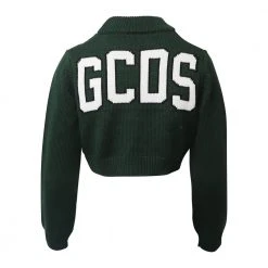 GCDS Cropped Sweater Green