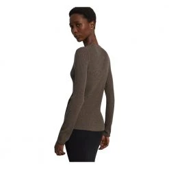 Theory Long Sleeve Tee Regal Wool - Brun Brown