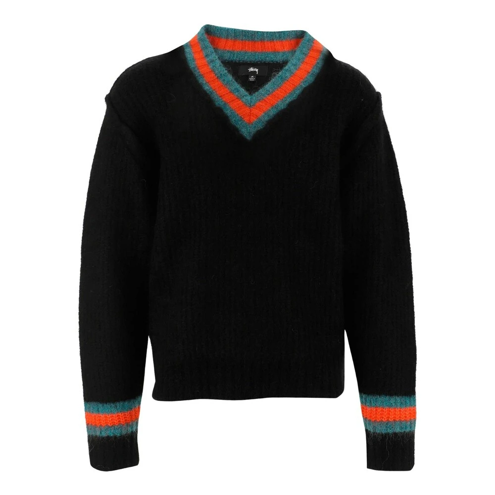 Stüssy V-neck Knitwear Black - Bilde 3