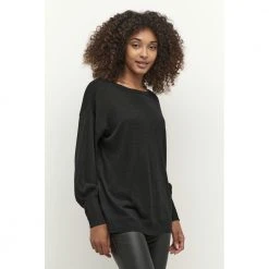 Kaffe KAregina Lurex Pullover Black