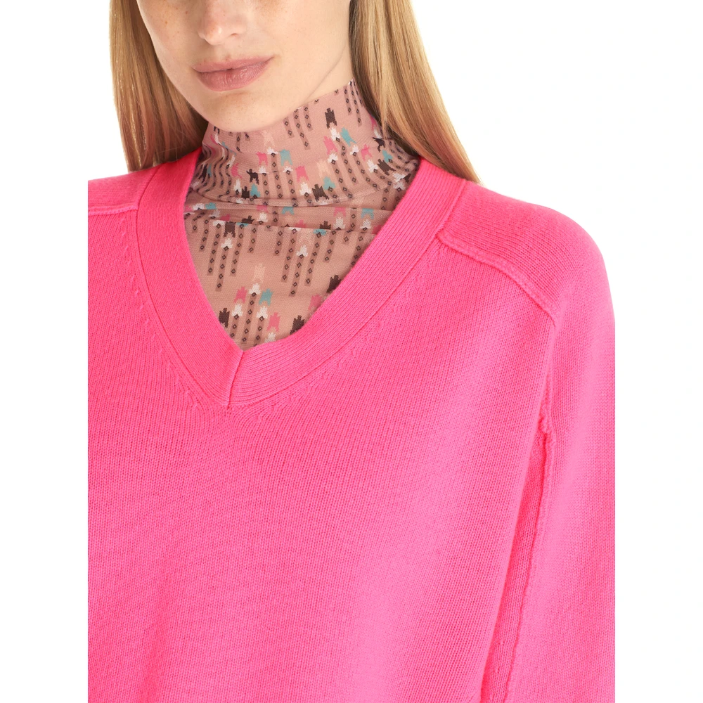 Marc Cain V-neck Knitwear Pink - Bilde 2