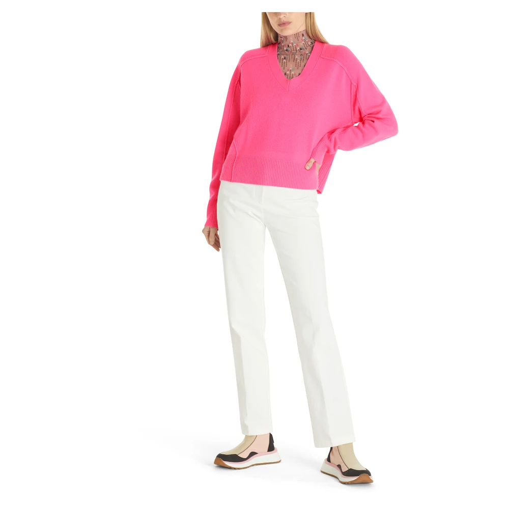 Marc Cain V-neck Knitwear Pink - Bilde 4