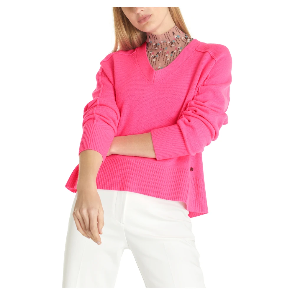 Marc Cain V-neck Knitwear Pink - Bilde 5