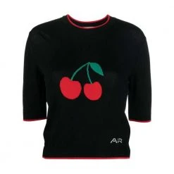 Alessandra Rich Round-neck Knitwear Black