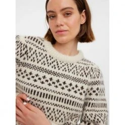 Beige Vero Moda Vmkaira Ls O-Neck Blouse Ga Genser Beige