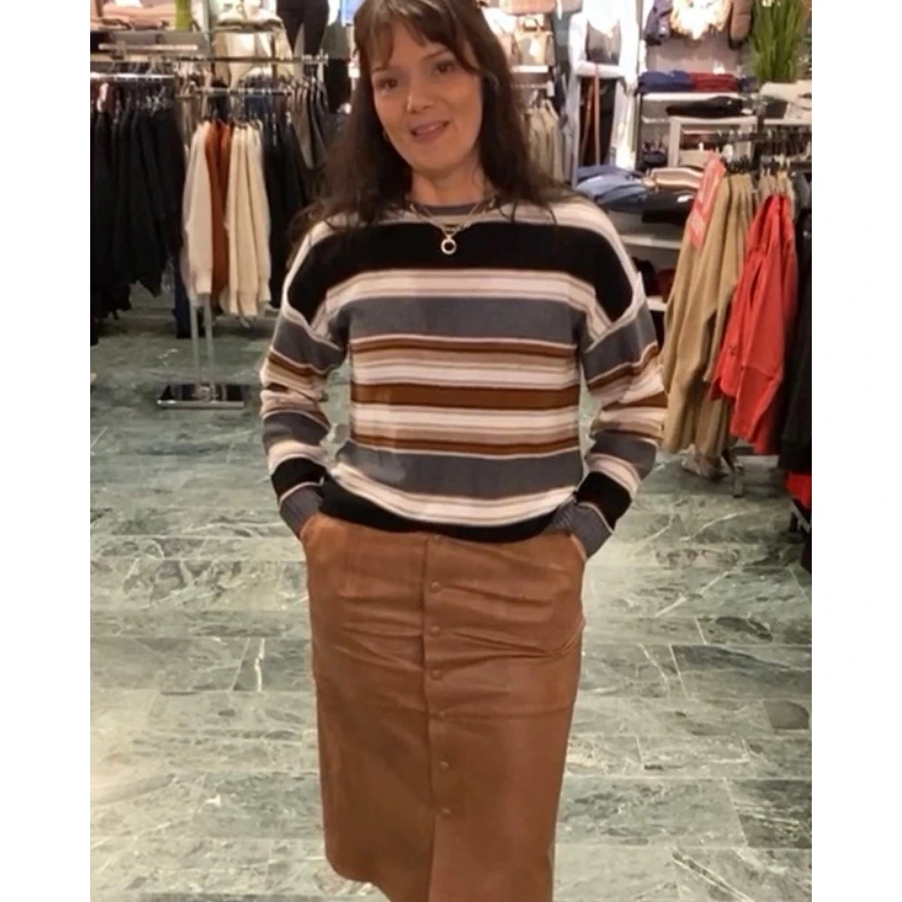 Signature Strikket Genser (Pullover) I Stripemønster Black - Bilde 2