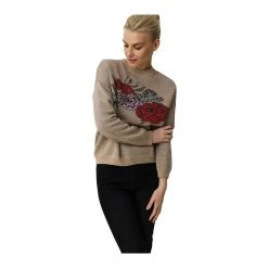 Lexington Demi Intarsia Knitted Sweater Beige